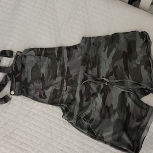 Lala Factory medium camo overall romper